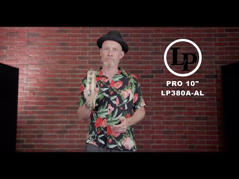Latin Percussion Tambourine Pro 10 in Single Row Tambourin - Aluminium (LP380A-AL)