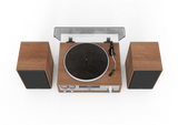 AIWA LPS-1 HiFi Pladespiller med DAB+, CD, Bluetooth og Højttalere, valnød