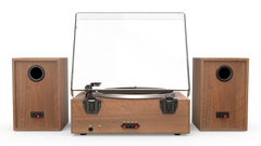 AIWA LPS-1 HiFi Pladespiller med DAB+, CD, Bluetooth og Højttalere, valnød