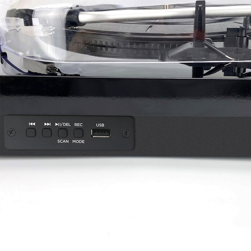 AIWA LPS-25 Pladespiller – Bluetooth, USB & FM, sort