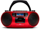 AIWA RC-300 Boombox med CD, Kassette, DAB+, Bluetooth og USB, rød