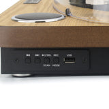 AIWA LPS-25 Pladespiller – Bluetooth, USB & FM, træ