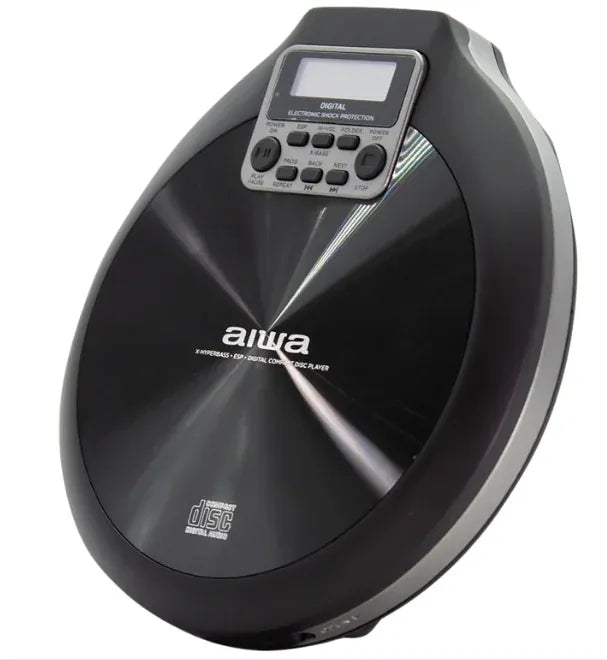 AIWA PCP-850 Bærbar CD-afspiller – MP3 & Anti-Shock, sort