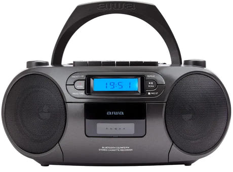 AIWA RC-250 Boombox – CD, Kassette, Bluetooth & FM, sort