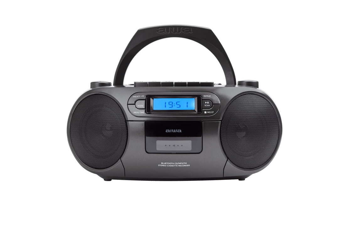 AIWA RC-250 Boombox – CD, Kassette, Bluetooth & FM, sort