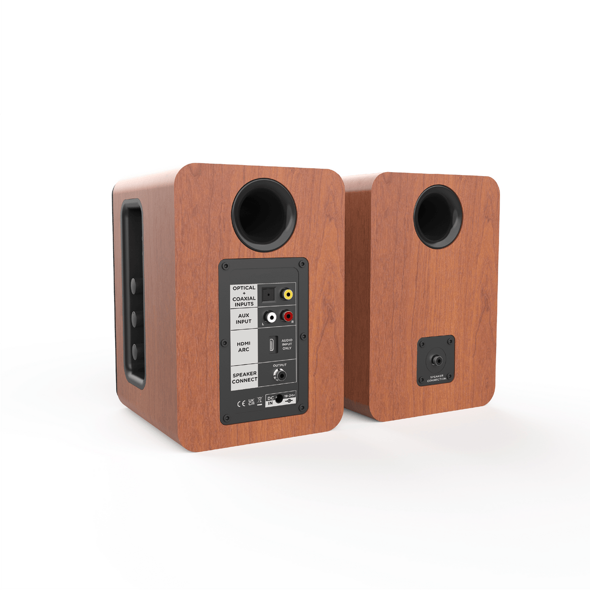 AIWA SPA-200 Aktive Højttalere – Bluetooth & HDMI ARC,brun