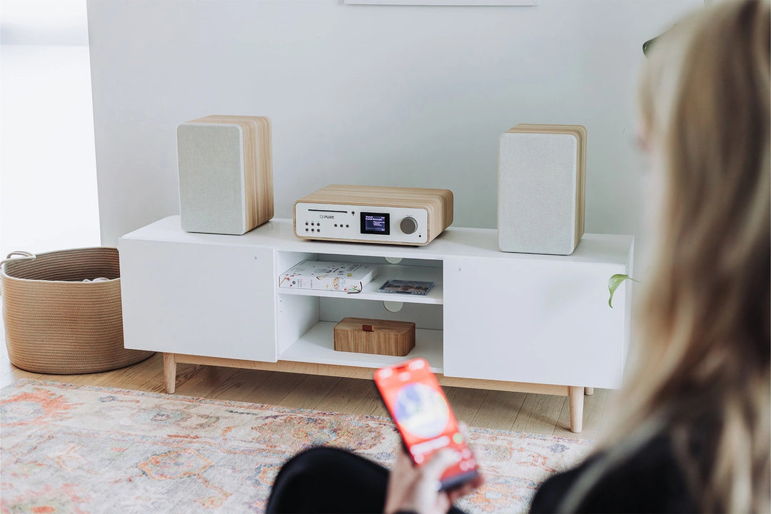 Pure Classic Stereo Hi-Fi System – DAB+, CD, Bluetooth, 100W, Egetræ