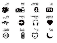 Pure Classic Stereo Mini Hi-Fi System – DAB+, CD, Bluetooth, 40W, Valnød