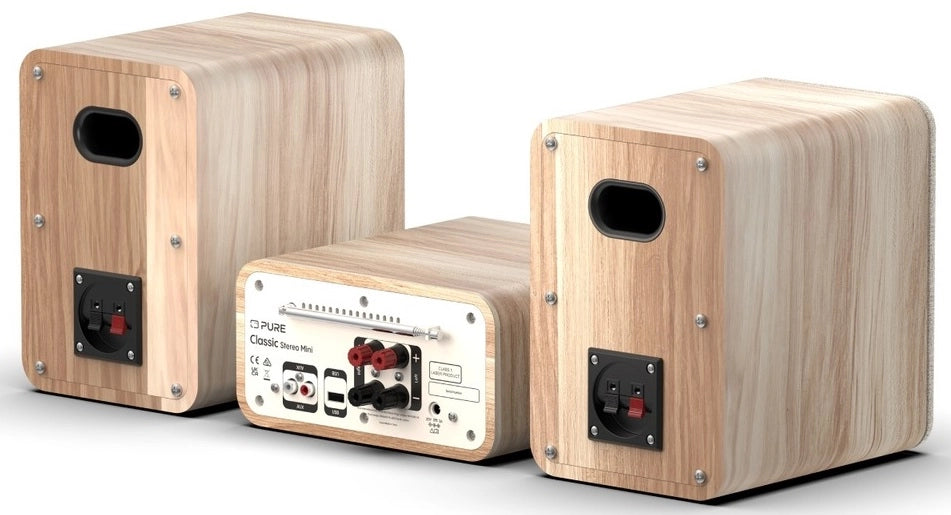 Pure Classic Stereo Mini Hi-Fi System – DAB+, CD, Bluetooth, 40W, Egetræ