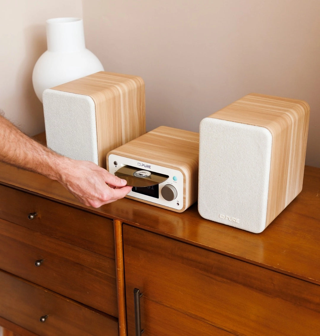 Pure Classic Stereo Mini Hi-Fi System – DAB+, CD, Bluetooth, 40W, Egetræ