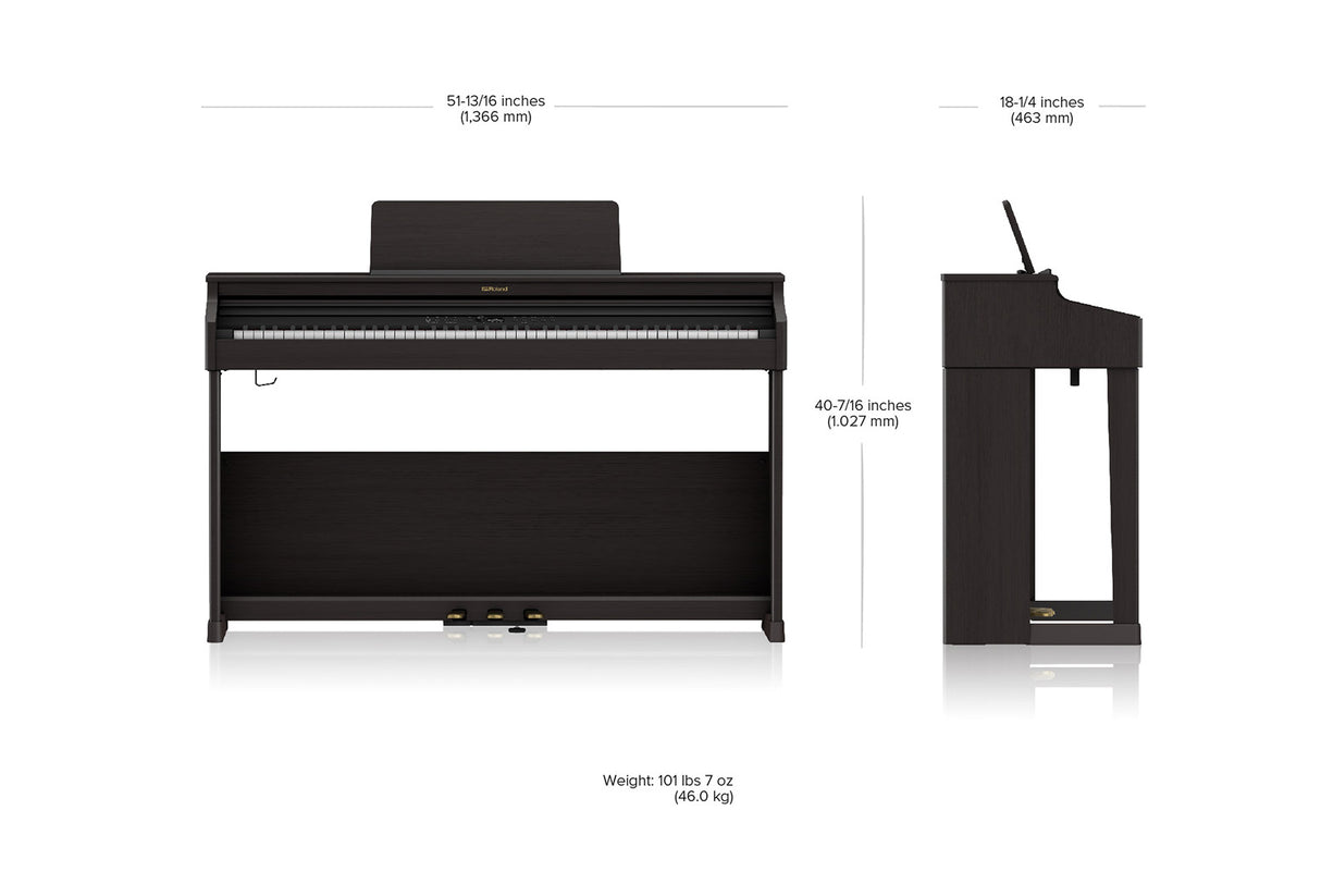 Roland RP701 El Klaver (Sort)