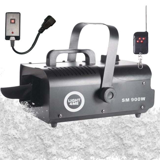 LIGHT4ME SM 900W snemaskine med fjernbetjening, sort