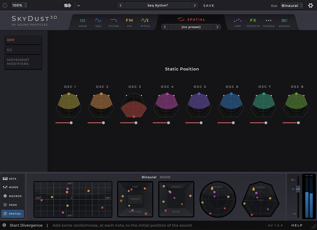 SkyDust Stereo & Binaural Synth