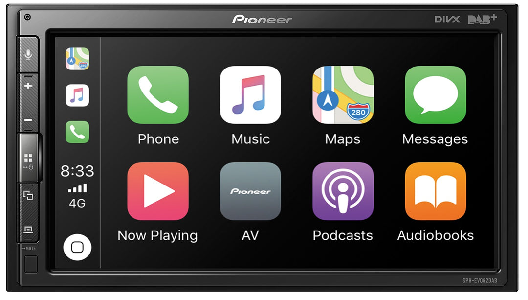 Pioneer SPH-EVO62DAB-CLIO Apple CarPlay, DAB Radio og Bluetooth