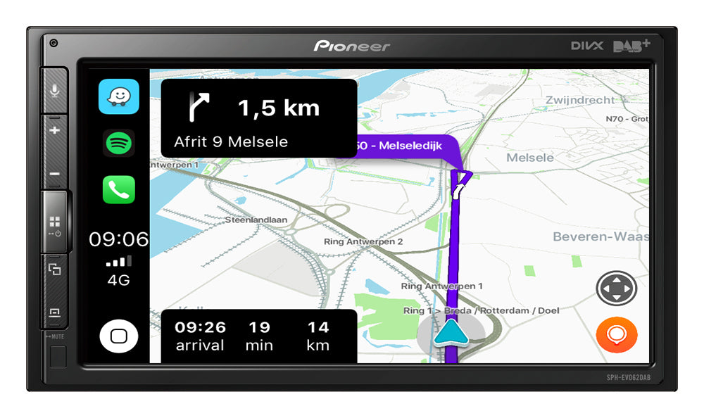 Pioneer SPH-EVO62DAB-CLIO Apple CarPlay, DAB Radio og Bluetooth