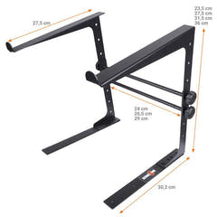 Laptopstativ med monteringsbeslag – justerbart til 12–17", Sort
