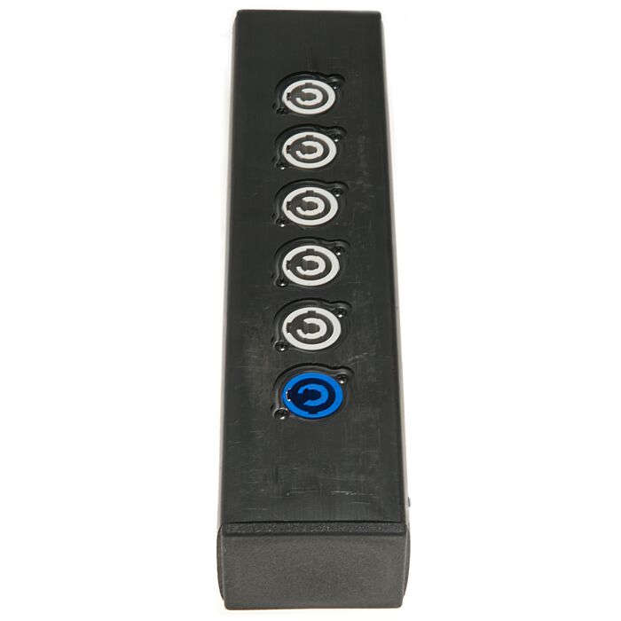 Stikplanke - Powercon ind samt 5x powercon ud
