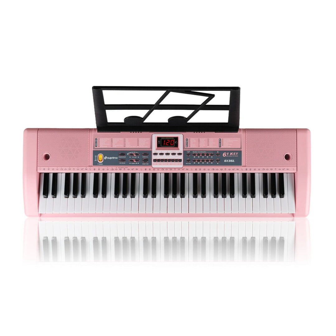 Suprimo Keyboard til Børn med Mikrofon – Pink