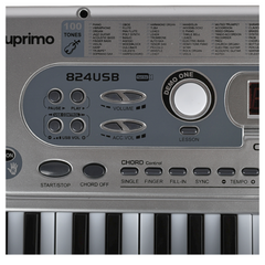 SUPRIMO 824 USB Keyboard med mikrofon, MP3-afspiller og nodestativ