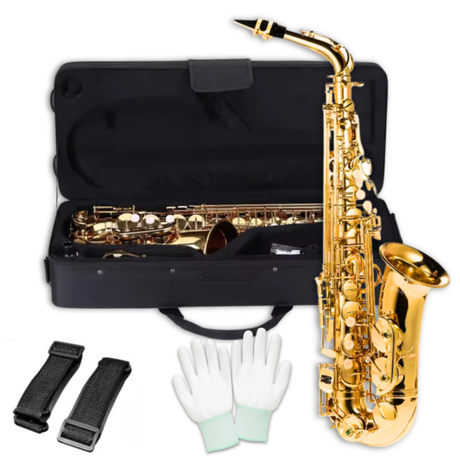 Suprimo Alto Saxo Altsaxofon i E♭ – Sæt med Etui og Tilbehør