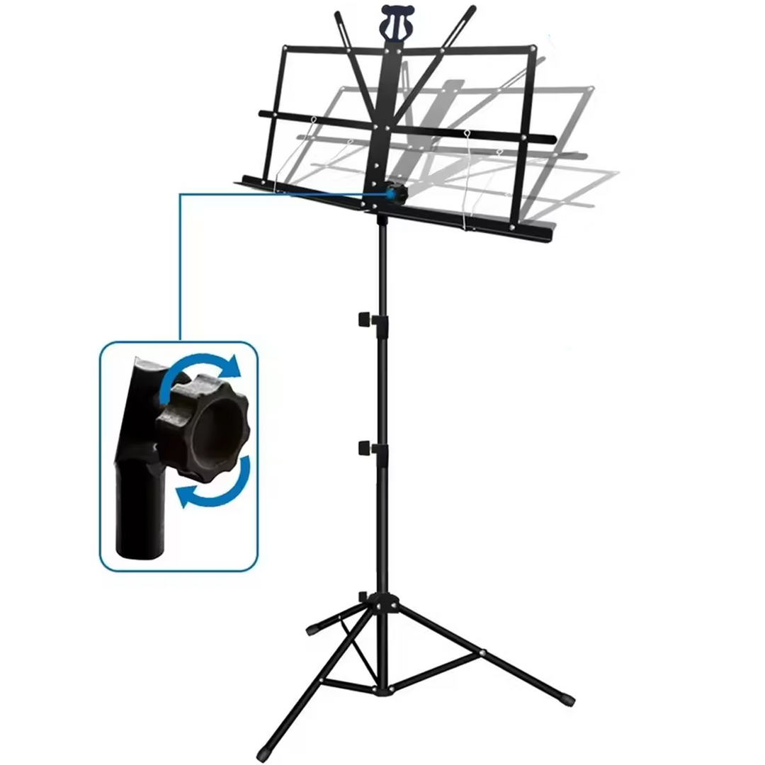Nodestativ med taske – foldbart og højdejusterbart 65–130 cm