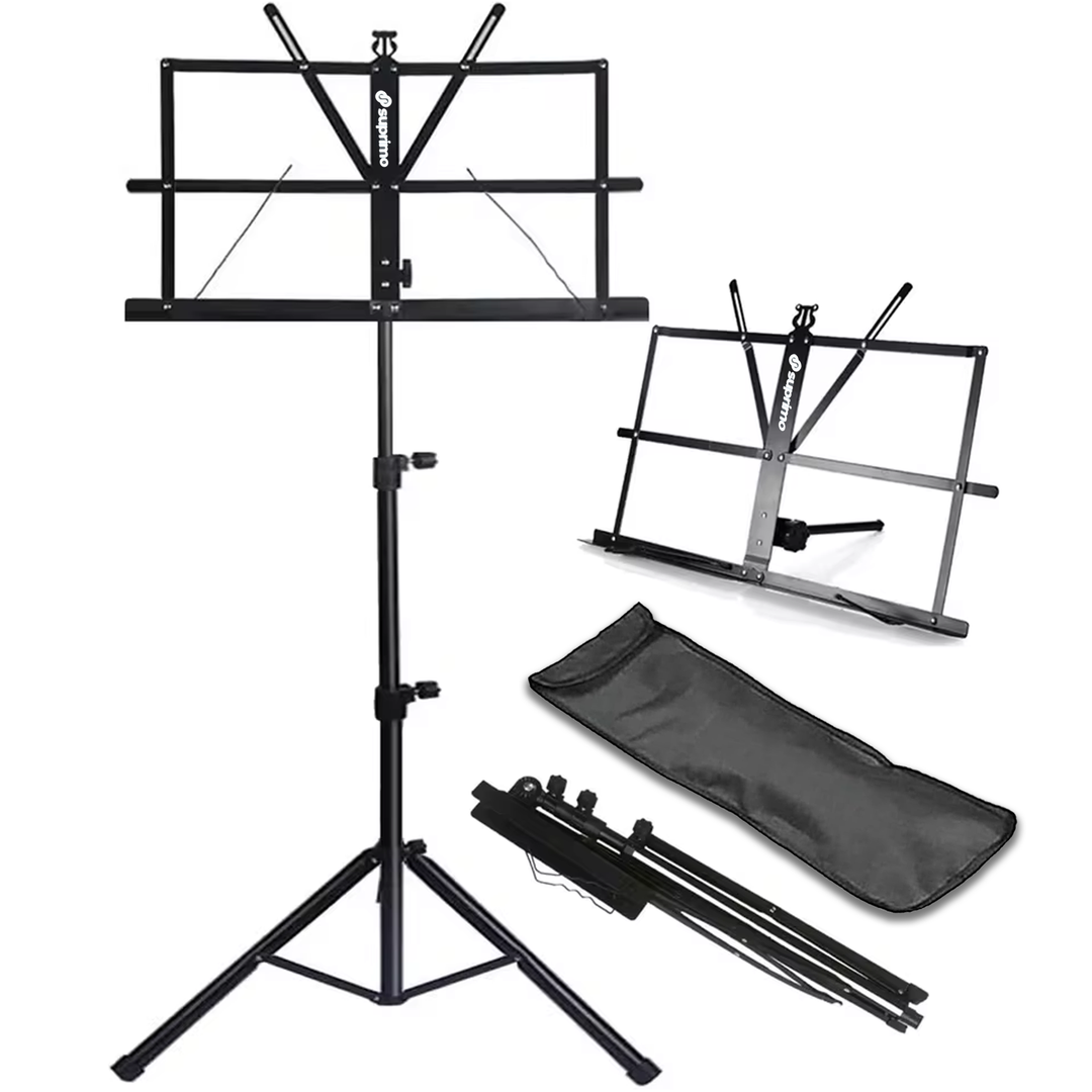 Nodestativ med taske – foldbart og højdejusterbart 65–130 cm
