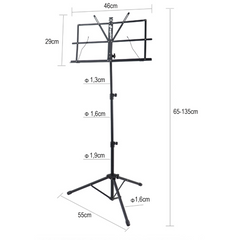 Nodestativ med taske – foldbart og højdejusterbart 65–130 cm