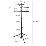 Nodestativ med taske – foldbart og højdejusterbart 65–130 cm