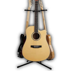 Guitarstativ til 3 Guitarer - Sort Foldbart Stålstativ