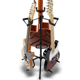 SUPRIMO GS3 Guitarstativ til 3 Guitarer - Sort Foldbart Stålstativ