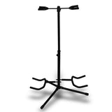 SUPRIMO GS4 Guitarstativ til 2 Guitarer - Sort Foldbart Stålstativ
