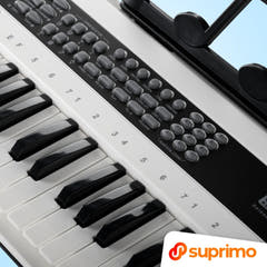 SUPRIMO KEY61 KD Keyboard 61 Tangenter med Mikrofon, Hvid
