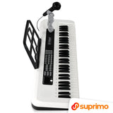 SUPRIMO KEY61 KD Keyboard 61 Tangenter med Mikrofon, Hvid