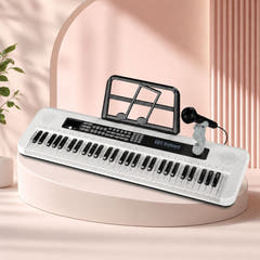 SUPRIMO KEY61 KD Keyboard 61 Tangenter med Mikrofon, Hvid