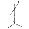 Mikrofonstativ M1 med Boomarm til 2 Mikrofoner – Sort