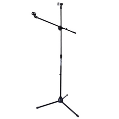 Mikrofonstativ M1 med Boomarm til 2 Mikrofoner – Sort