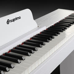 Suprimo SDP88 WH Digital Piano 88 med vægtede Tangenter, Hvid