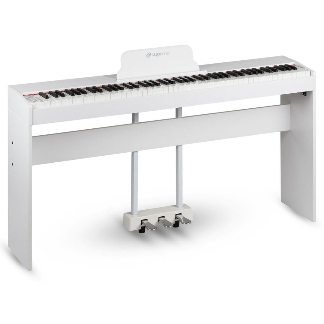 Suprimo SDP88 WH Digital Piano 88 med vægtede Tangenter, Hvid