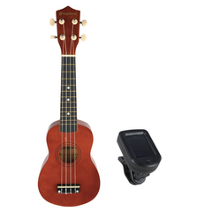 Ukulelesæt med Etui, Tuner og Tilbehør,Dark Wood