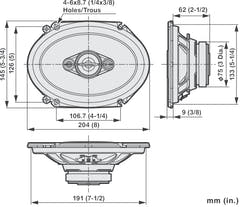 Pioneer TS-A6881F Bilhøjttaler (350W, 6"x8")