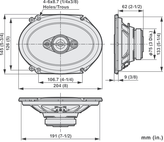 Pioneer TS-A6881F Bilhøjttaler (350W, 6"x8")