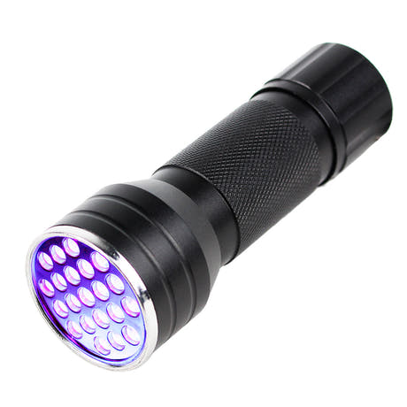 UV Lommelygte m. 21 LED Dioder