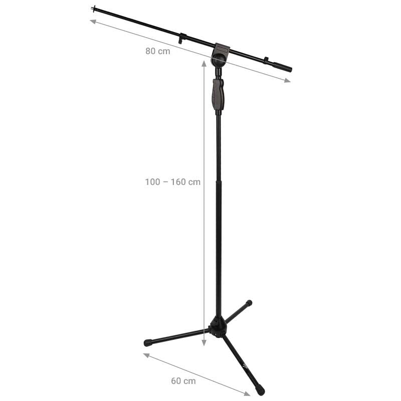 Mikrofonstativ med Boom Arm og Self-Locking