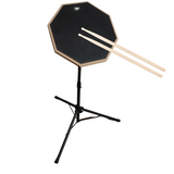 V-TONE PDS1 BK Øvepad 12" – Practice Drum Pad Sæt med Stativ, Sticks og Taske