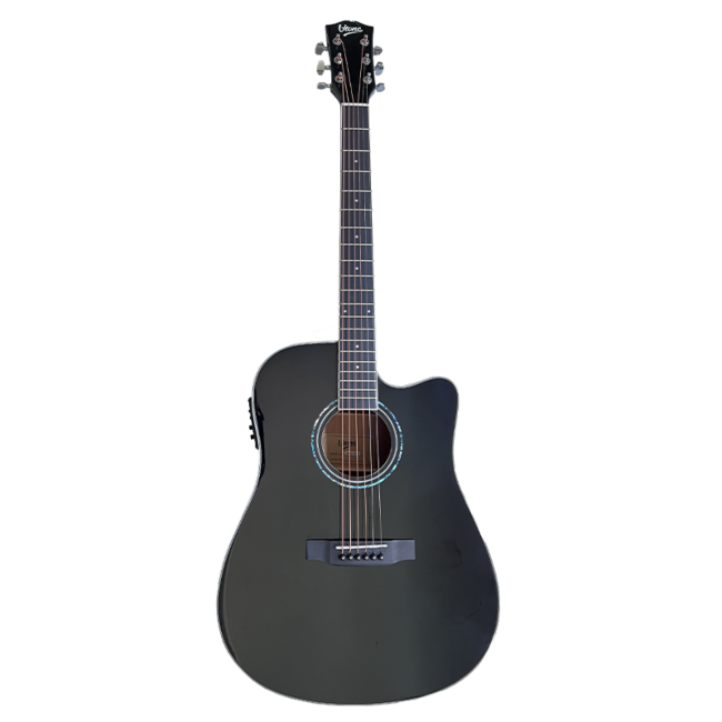 V-TONE VEAG1 CE BK elektro-akustisk guitar 4/4 dreadnought cutaway sort