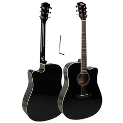 V-TONE VEAG1 CE BK elektro-akustisk guitar 4/4 dreadnought cutaway sort