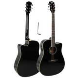 V-TONE VEAG1 CE BK elektro-akustisk guitar 4/4 dreadnought cutaway sort
