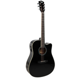 V-TONE VEAG1 CE BK elektro-akustisk guitar 4/4 dreadnought cutaway sort
