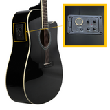V-TONE VEAG1 CE BK elektro-akustisk guitar 4/4 dreadnought cutaway sort