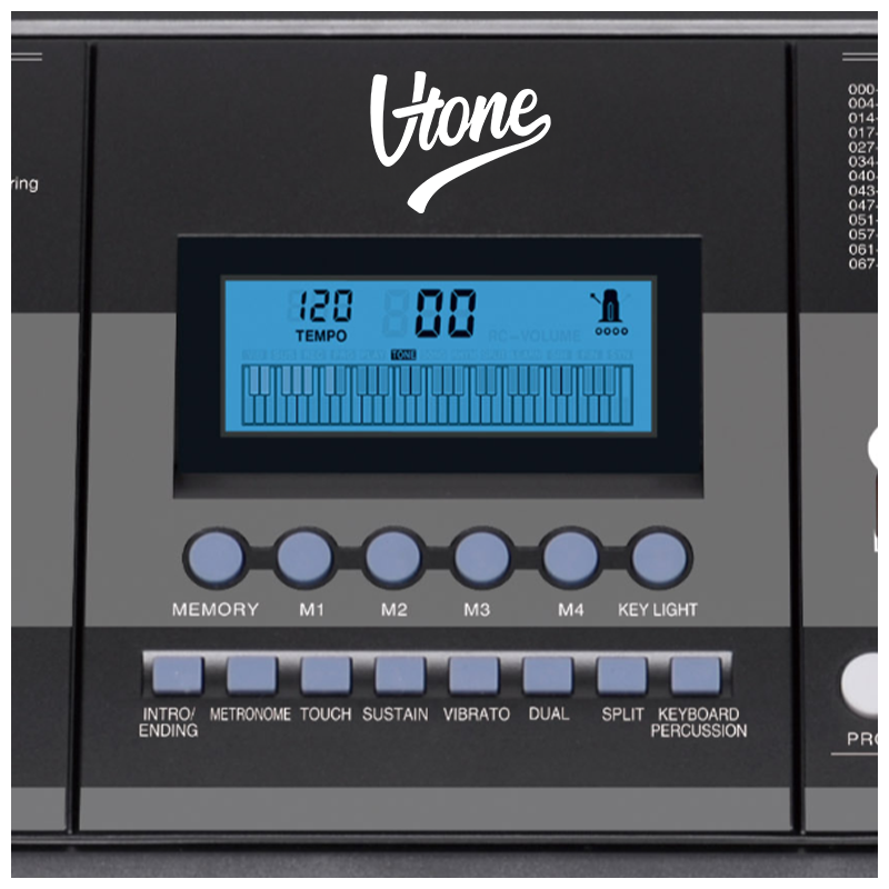 V-TONE VK-500 61L Keyboard – 61 Tangenter med LED Læringsfunktion til Børn og Begyndere